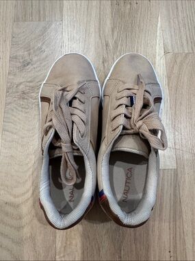 Nautica Kids Beige/Tan Lace-Up Sneakers